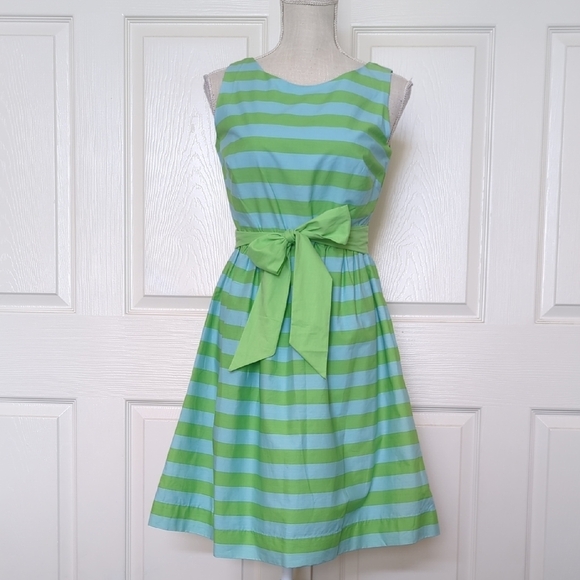 Garnet Hill Dresses & Skirts - Garnet Hill Aqua and Lime Dress